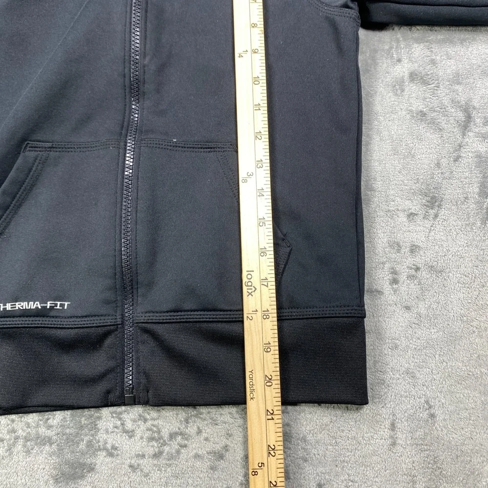 Nike Therma Fit Hoodie Youth Small 8-10 Black Fleece Lined Sweatshirt Full Zip